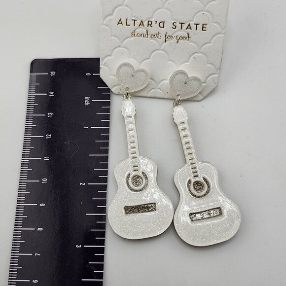 NWT‎ Alter'd State Lucite Giutar Dangle Earrings - Picture 3 of 4